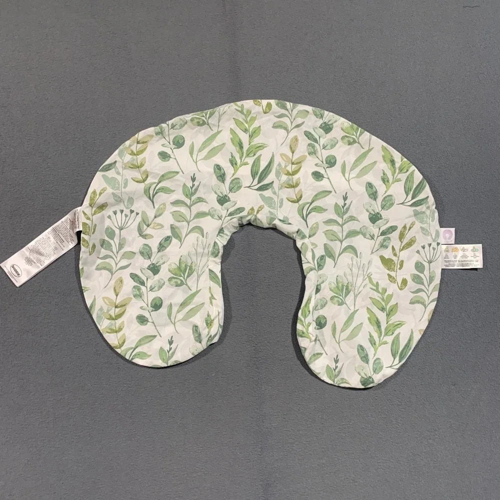 Boppy Original Nursing‎ Pillow Slipcover Eucalyptus Leaf Green White Unisex